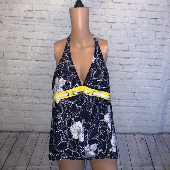 Nautica Other - Nautica Dark Blue & Yellow Swim Coverup size 12